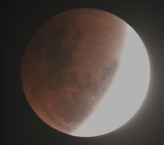 Map showing visibility of the lunar eclipse